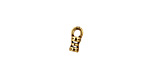 Antique Brass (plated) Crimp Cord End 2mm