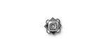 TierraCast Rhodium (plated) Faceted Cube 6x8mm