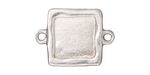 TierraCast Rhodium (plated) Simple Square Link Frame 26x19mm