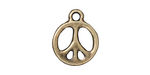 TierraCast Antique Brass (plated) Peace Charm 15x19mm