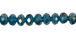 Teal AB Crystal Faceted Rondelle 8mm