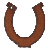The Lipstick Ranch Rusted Iron Large Horseshoe Pendant 49x56mm