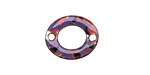 C-Koop Enameled Metal Purple Mix Small Oval Link 18-20x15-16mm