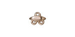 TierraCast Rhodium (plated) Almond 2-1 Link 11x8mm