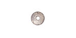 TierraCast Rhodium (plated) Large Hole Hammered Bead Cap 2x9mm