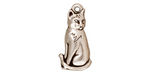 TierraCast Antique Silver (plated) Sitting Cat Charm 10x22mm