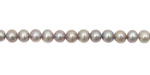 Silver Peacock Semi-Round 4.5-5mm