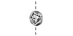 Rustic Charms Sterling Silver Large Oval Bead 10x9mm