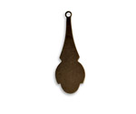 Vintaj Natural Brass Clover Drop Altered Blank 11x30mm