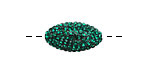 Emerald Pave (w/ Preciosa Crystals) Rice 19x10mm (1.5mm hole)