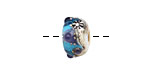 Grace Lampwork Seashell Beach Rondelle 9x14mm