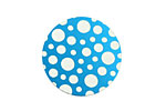Lillypilly Turquoise Scattered Dots Anodized Aluminum Disc 25mm, 24 gauge