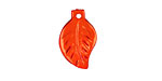 Lucite Transparent Scarlet Mini Birch Leaf 12x18mm