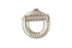 Vintaj Pewter Hobnail Toggle Clasp Set 19mm, 19mm bar