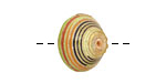 African Paper (lime, black, red) Bicone 14-15x16-17mm