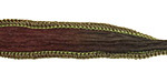 Chocolate/Moss Green Hand Dyed 100% Silk Ribbon 1/2"