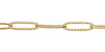 Satin Hamilton Gold (plated) Textured Long Oval Cable Chain