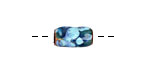C-Koop Enameled Metal Blue Mix Barrel 13-14x6-7mm