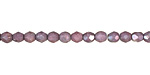 Czech Fire Polished Glass Matte Luster Opaque Amethyst Round 4mm