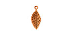 Stampt Antique Copper (plated) Mint Leaf Charm 7x17mm
