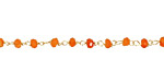 Carnelian Faceted Rondelle Gold (plated) Bead Chain