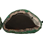 Moss Green Agate Natural Edge Freeform Faceted Slab 43-55x33-49mm