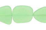 Opaque Spring Green Recycled Glass Flat Freeform 21-23x18-20mm