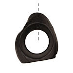 Tagua Nut Black Open Slice 33-45x24-36mm