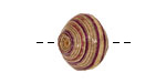 African Paper (ivory, lilac, merlot) Bicone 14-15x16-17mm