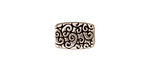 TierraCast Antique Silver (plated) Rectangle Scroll Bead 14x9mm