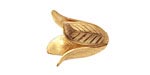 Brass Magnolia Leaf Bead Cap 18x14mm