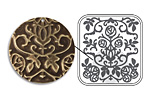 Vintaj DecoEmboss Die Nouveau Roses 2 3/8"x2 5/8"