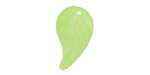 Matte Peridot Lucite Twisted Leaf 13x23mm
