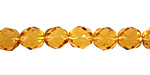 Czech Fire Polished Glass Medium Topaz Round 8mm