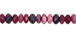 Multi Stone (Ruby & Sapphire) Faceted Rondelle 5x8mm
