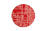 Lillypilly Red Bamboo Anodized Aluminum Disc 25mm, 24 gauge