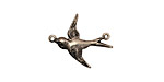 Stampt Antique Pewter (plated) Westward Bird Connector 18x12mm