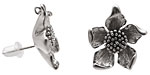 Ezel Findings Rhodium (plated) Aster Earring 17mm
