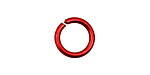 Red Anodized Aluminum Jump Ring 14mm, 14 gauge (9.6mm inside diameter)