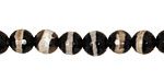 Smoky Banded Agate Faceted Round 8mm