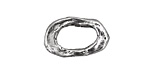 Rustic Charms Sterling Silver Small Oval Link 22x13mm