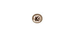TierraCast Antique Rhodium (plated) Alphabet Bead "K" 7x6mm