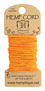 Orange Hemp Twine 20 lb, 20 ft