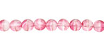 Czech Glass Crystal/Pink Round 6mm