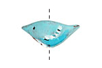 Humble Beads Polymer Clay Little Teal Bird 15-16x29-30mm