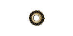 TierraCast Antique Brass (plated) Beaded Twist Euro 6x11mm