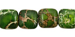 Green Impression Jasper Puff Square 12mm