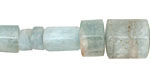 Aquamarine Barrel Rondelle Graduated 3-15x5-10mm