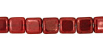 Czech Glass Siam Ruby Vega Square 9mm