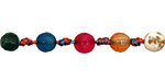 Multi-Color Fire Agate (bright) Faceted Round 6mm